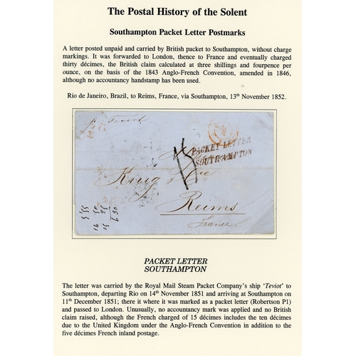 321 - Great Britain 1840-1900 selection of postal history written up on pages