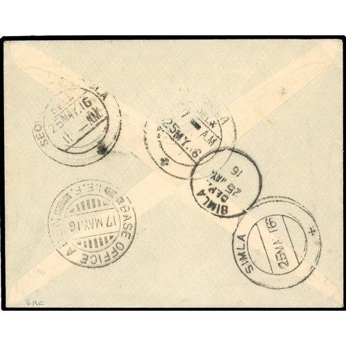 339 - 1916 stampless OHMS cover to India marked On Field Service signed by Colonel/Postal Censor, Aden... 