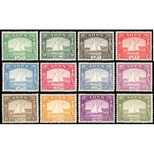 342 - 1937 'Dhows' to 10r fine large part o.g. SG 1/12