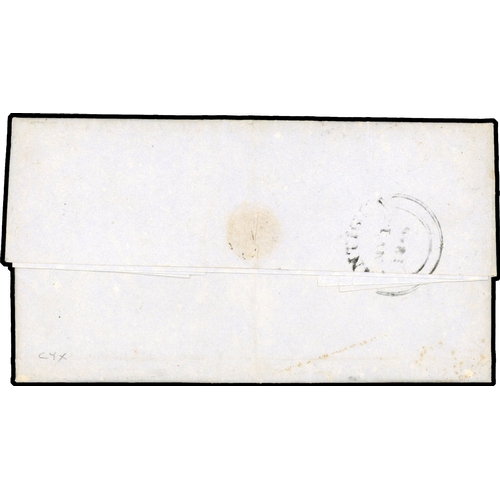 345 - 1846 pre=stamp entire to Bermuda rate 4, scarce inter-island destination.