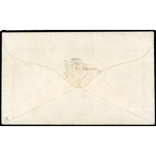 346 - 1854 local usage pre-stamp letter addressed to Yeomans, one of the well known local families.
