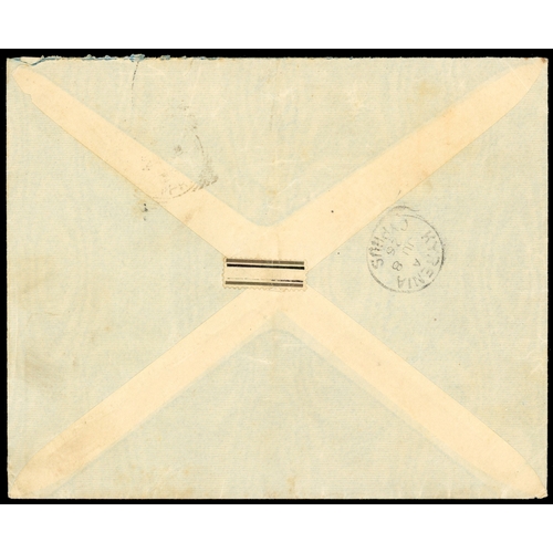 484 - 1926 local cover franked ¾pi brownish black and black, neatly tied Nicosia cds JU 8/26  with Kyren... 