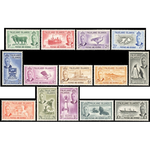 519 - 1952 set to £1 and 1960-66 set to £1 (2s one slightly shortish perf.), unmounted og