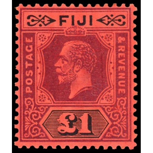 526 - 1914 £1 (Die II) purple and black on red fine o.g. SG 137a