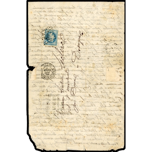 532 - 1870/71 selection of five entires all addressed to the Dordogne