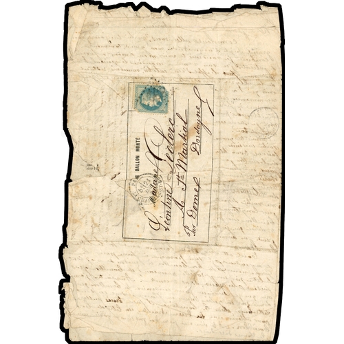 532 - 1870/71 selection of five entires all addressed to the Dordogne