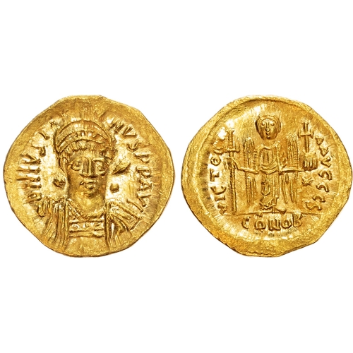 139 - Justinian I (AD 527-565) AV Solidus, Constantinople, AD 527-537, 4.44g.