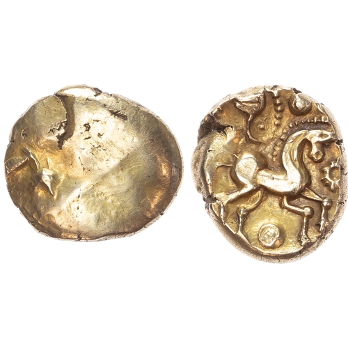 171 - Trinovantes & Catuvellauni, Uninscribed (c. 60-20 BC) AV Stater, Late Whaddon Chase type, 5.66g.