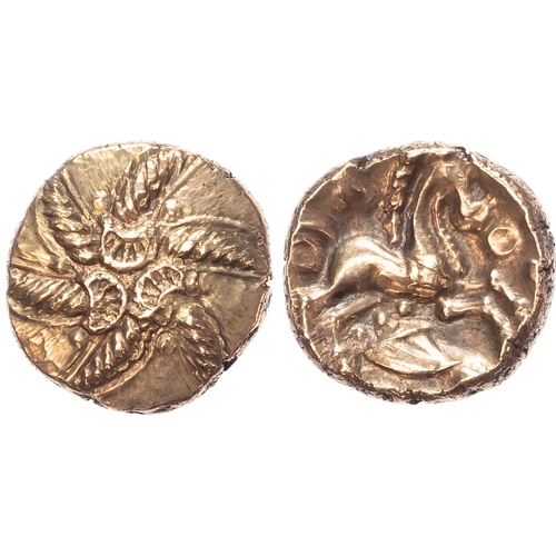 173 - Trinovantes and Catuvellauni, Addedomaros (c. 45-25 BC) AV Stater, 5.54g.