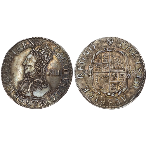 213 - Charles I (1625 - 1649), 'Fine Work' Shilling, mm. harp