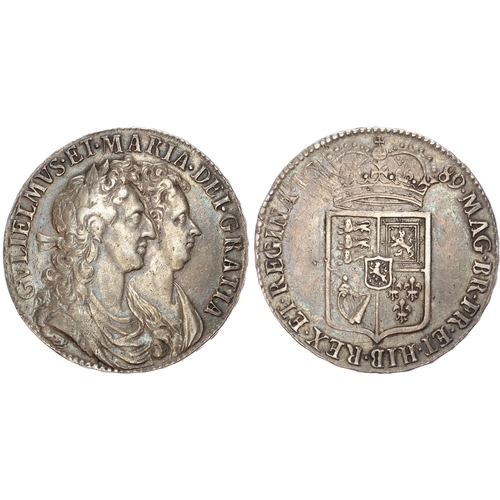 237 - William and Mary (1688-1694), Halfcrown, 1689 PRIMO