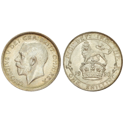 430 - George V (1910-1936) Shilling, 1920, second coinage, lower relief.