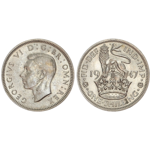 436 - George VI (1936-1952) Shillings (2), 1937 and 1947, English reverses.