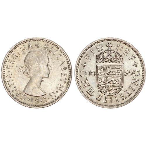 441 - Elizabeth II (1952-2022) Shillings (2), 1953 and 1954, English reverses.