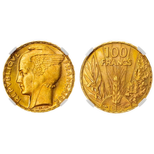 465 - France, Third Republic (1871-1940), gold 100 Francs, 1935 - MS 64