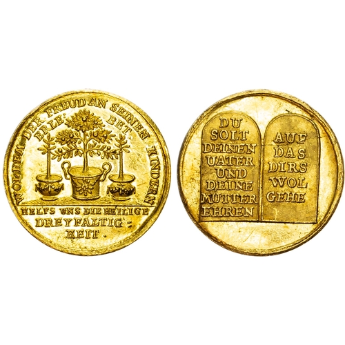 467 - Germany, Hamburg, gold Medal of Ducat weight - Fourth Commandment