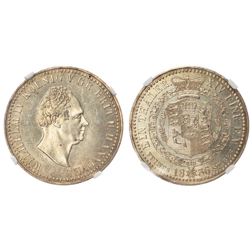 469 - Germany, Hannover, Wilhelm IV (1830-1837), silver Taler, 1836 A - MS 62
