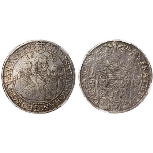 471 - Germany, Saxony, Christian II, Johann Georg and August (1591-1611), silver Taler - XF 45