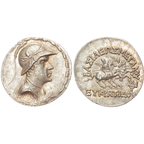 53 - Baktria, Eukratides I (c. 171-145 BC) AR Tetradrachm, 16.98g.