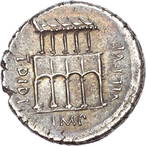 74 - P. Fonteius P. f. Capito (55 BC) AR Denarius, mint of Rome, 3.87g.