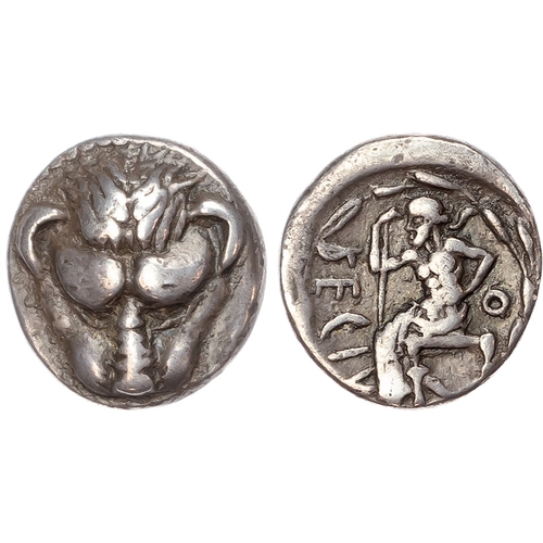 8 - Bruttium, Rhegium (c. 450-445 BC) AR Drachm, 3.62g.