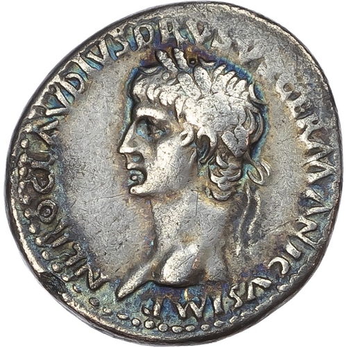 93 - Nero Claudius Drusus (father of Claudius) AR Denarius, Rome, c. 41-45, 3.21g.