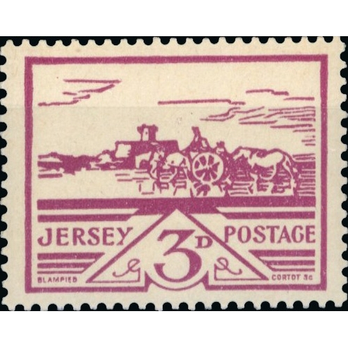 188 - 1943-44 ½d-3d Jersey Views War Occupation Issue