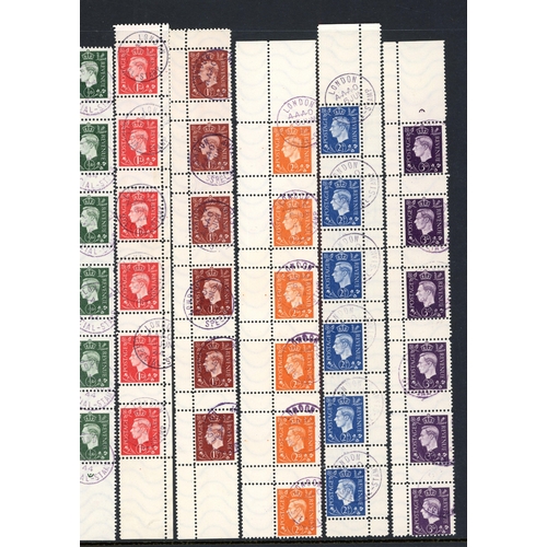 207 - German Propaganda Forgeries; 1937 definitives in vertical strips used