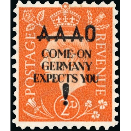 270 - German Propaganda Forgeries; 2d COME-ON GERMANY EXPECTS YOU unused