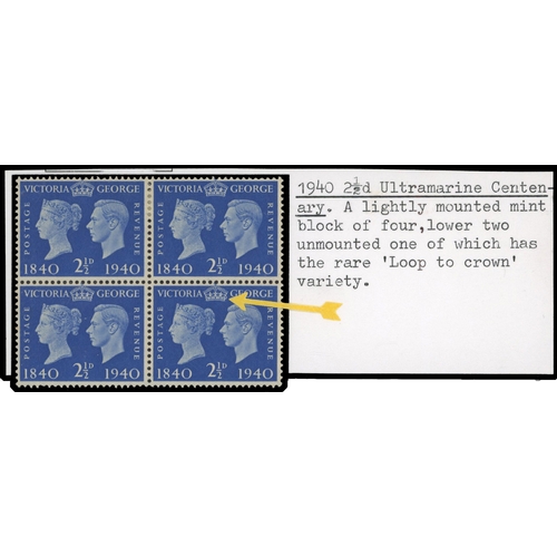 59 - 1940 Centenary set collection (SG479/84)