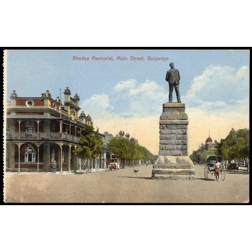 24 - 1913 (20 DEC) ppc ('Rhodes Memorial, Bulawayo') used to Paarl, South Africa, franked by 1910-13 ½d y... 