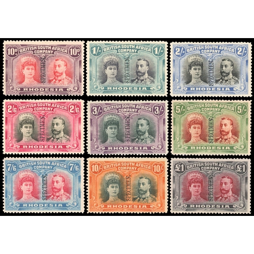 8 - 1910-13 set of 18 to £1, opt ‘SPECIMEN’ (Samuel type R7), large part o.g. to o.g., the 1d and 2s6d w... 