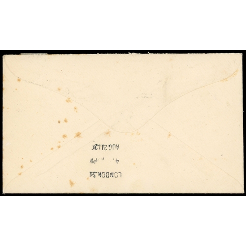 116 - 1912 2d Orange-yellow (Die I). Very fine plain envelope bearing a 2d Orange (SG366) tied by a London... 