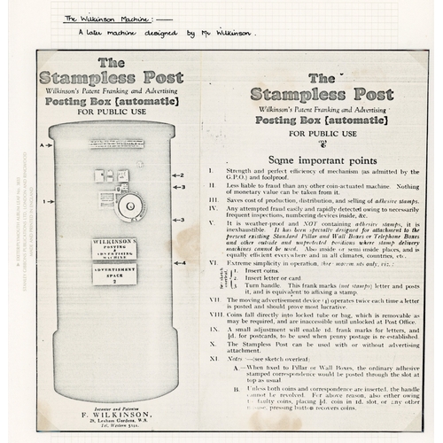 118 - TRIAL CANCELLATIONS: 1912 Wilkinson Coin Fed Machine Cancel collection neatly displayed on album lea... 