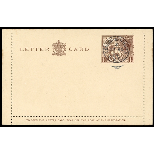 135 - 1924 1d & 1½d British Empire Exhibition. Very fine group of three exhibition postal stationery items... 