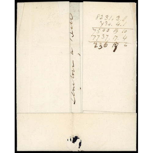 16 - 1839 Uniform Four Penny Post (Dec 5th First Day). Entire sent from Mauchline to Ayr with a manuscrip... 