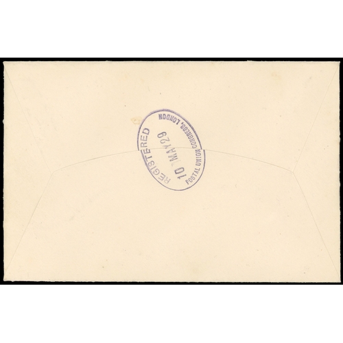 165 - 1929 ½d-2½d Postal Union Congress. Very fine unaddressed registered envelope, each value neatly canc... 