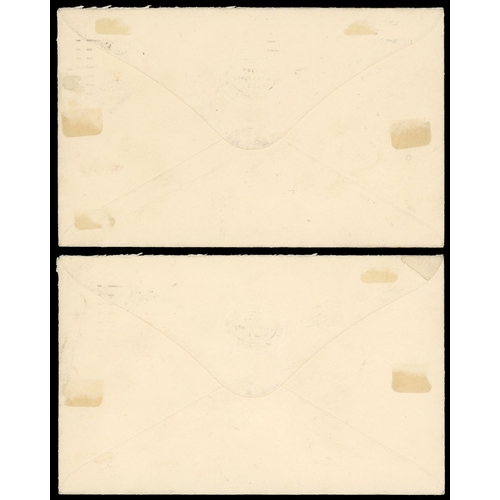 201 - 1936 ½-2½d King Edward VIII definitives. Exceptionally fine set of three hand illustrated envelopes ... 