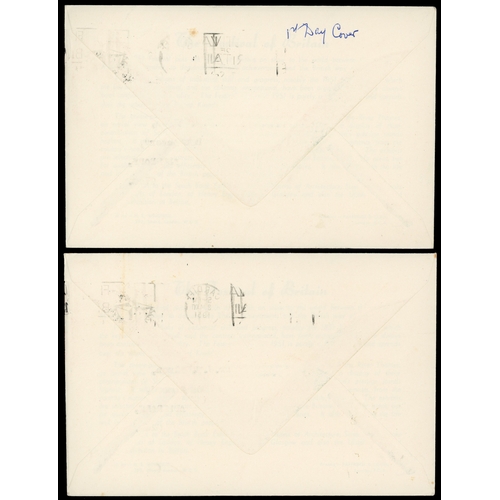 231 - 1951 (3 May) New Colours ½d to 2½d set of five in block of four used on individual illustrated first... 