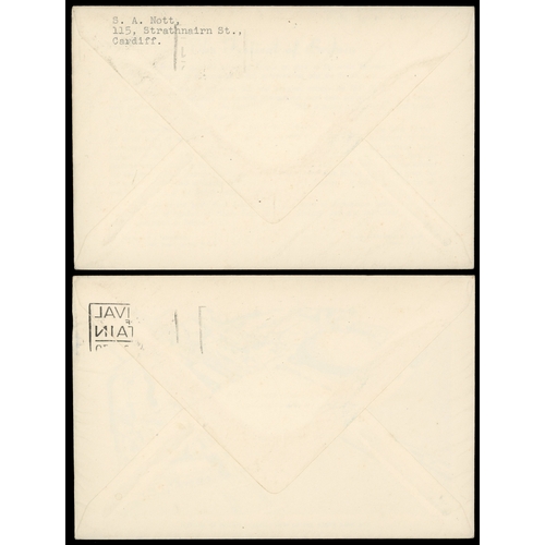 232 - 1951 (3 May) New Colours ½d to 2½d set of five on three illustrated first day covers cancelled with ... 