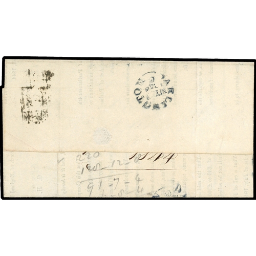 51 - 1841 1d Red-brown. Very fine printed Great North of England Railway (GNER) circular sent locally wit... 