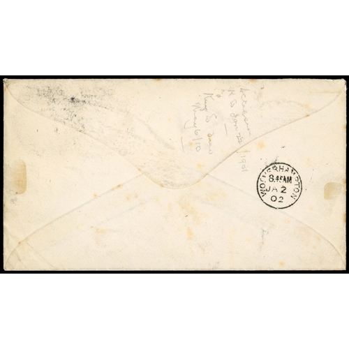 86 - 1902 Hand illustrated First Day cover. Very fine part printed and ornately addressed/illustrated in ... 