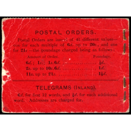 88 - BOOKLET: 1904 (16 Mar) 2s 0½d including 24 1d adhesives in panes of six, the front and inside covers... 