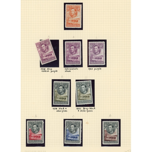 101 - 1937-52 KG VI accumulation (hundreds) with collections of the 1938 set, some with pages of shades, s... 