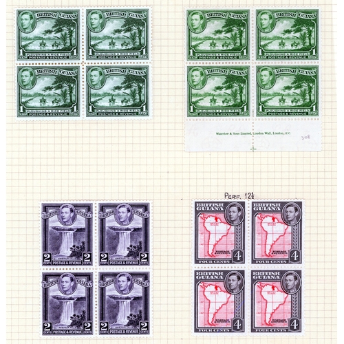 131 - 1938-52 mint collection on leaves with singles and blocks of four perf 12½ (no 24c block, but includ... 