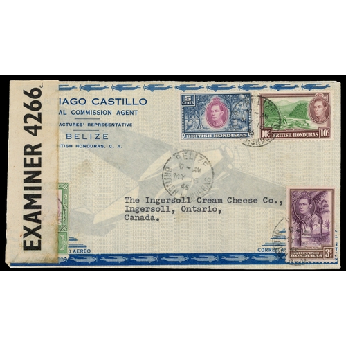 132 - 1939-49 group of covers (15) twelve of which are censored, including 1939 registered airmail to Los ... 