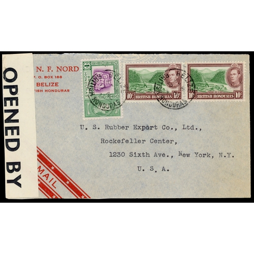 132 - 1939-49 group of covers (15) twelve of which are censored, including 1939 registered airmail to Los ... 