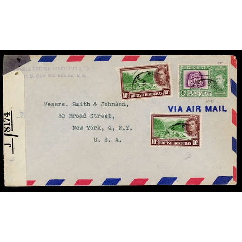 132 - 1939-49 group of covers (15) twelve of which are censored, including 1939 registered airmail to Los ... 