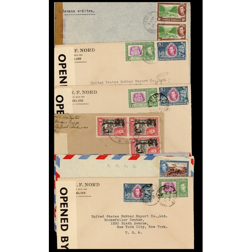 132 - 1939-49 group of covers (15) twelve of which are censored, including 1939 registered airmail to Los ... 