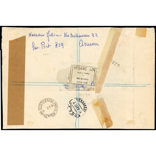 143 - 1952 Airmail Express registered envelope (9 x 6